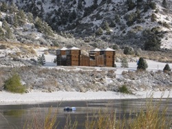 Camp Three Falls with snow